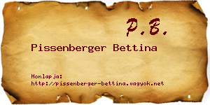 Pissenberger Bettina névjegykártya